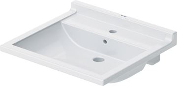 DURAVIT STARCK 3 bezbariérové umývadlo 70 cm, s otvorom pre batériu a prepadom, WonderGliss