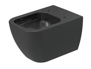DURAVIT HAPPY D.2 závesné WC, Rimless splachovanie, anthracite matt