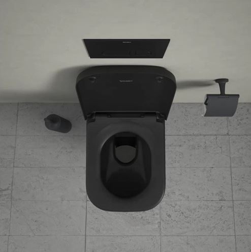 DURAVIT HAPPY D.2 závesné WC, Rimless splachovanie, anthracite matt 2222098900 Obrázek - fotka