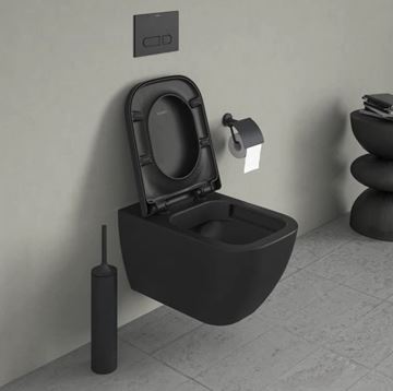 DURAVIT HAPPY D.2 závesné WC, Rimless splachovanie, anthracite matt 2222098900 Obrázek - fotka
