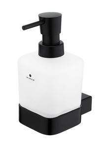 NIMCO KIBO dávkovač tekutého mydla 300 ml, nástenný, sklo, matná čierna
