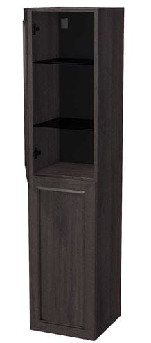 INTEDOOR CHICAGO vysoká skrinka 34,7x35x158 cm, 2 dvierka, pánty vľavo, tmavo hnedá PTCHICSV352DL212 Obrázek - fotka