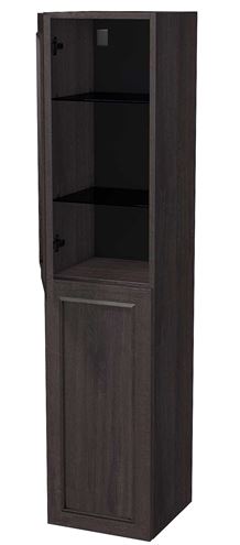 INTEDOOR CHICAGO vysoká skrinka 34,7x35x158 cm, 2 dvierka, pánty vpavo, tmavo hnedá PTCHICSV352DP212 Obrázek - fotka