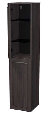 INTEDOOR CHICAGO vysoká skrinka 34,7x35x158 cm, 2 dvierka, pánty vpavo, tmavo hnedá PTCHICSV352DP212 Obrázek - fotka
