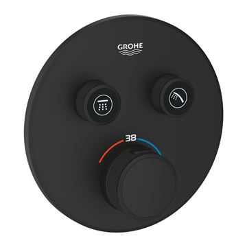 GROHE GROHTHERM SMARTCONTROL podomietková termostatická batéria, pre 2 spotrebiče, Water Saving, phantom black