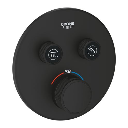 GROHE GROHTHERM SMARTCONTROL podomietková termostatická batéria, pre 2 spotrebiče, Water Saving, phantom black 29507KF0 Obrázek - Hlavní obrázek