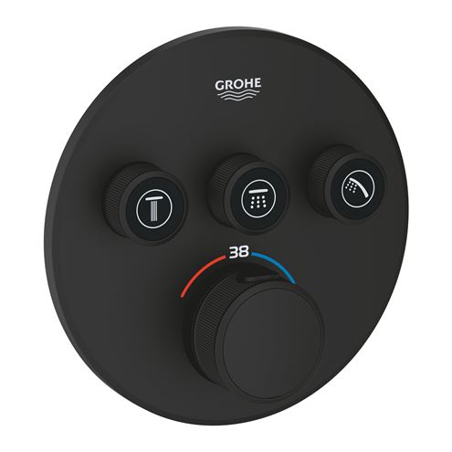 GROHE GROHTHERM SMARTCONTROL podomietková termostatická batéria, pre 3 spotrebiče, Water Saving, phantom black 29508KF0 Obrázek - Hlavní obrázek