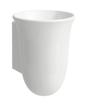 LAUFEN nástenný pohárik, keramika, biela