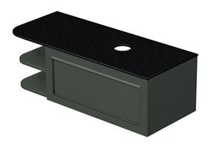 INTEDOOR CHICAGO skrinka pod umývadlo 111,5x50x36,2 cm, 1 zásuvka, 2 police, čierna/zelená