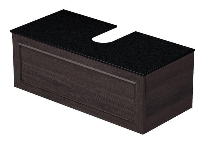 INTEDOOR CHICAGO skrinka pod umývadlo 99x50x36, 2 cm, 1 zásuvka, čierna/tmavo hnedá PTCHIC11001Z212 Obrázek - Hlavní obrázek