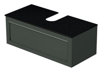 INTEDOOR CHICAGO skrinka pod umývadlo 99x50x36,2 cm, 1 zásuvka, čierna/zelená