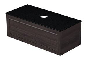 INTEDOOR CHICAGO skrinka pod umývadlo 99x50x36,2 cm, 1 zásuvka, čierna/tmavo hnedá