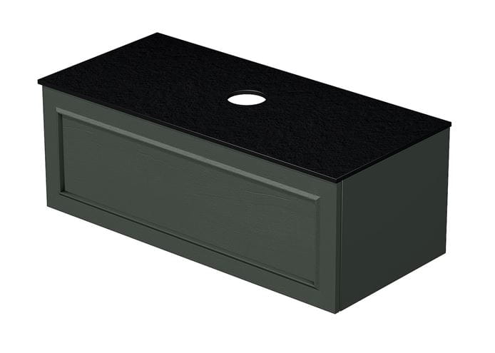 INTEDOOR CHICAGO skrinka pod umývadlo 99x50x36,2 cm, 1 zásuvka, zelená/tmavo hnedá PTCHIC21001Z408 Obrázek - Hlavní obrázek