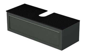 INTEDOOR CHICAGO skrinka pod umývadlo 119x50x36,2 cm, 1 zásuvka, čierna/zelená