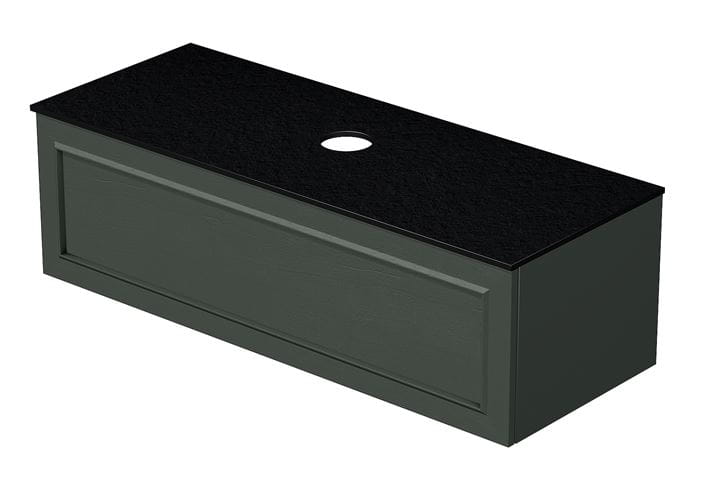 INTEDOOR CHICAGO skrinka pod umývadlo 119x50x36,2 cm, 1 zásuvka, čierna/zelená PTCHIC21201Z408 Obrázek - Hlavní obrázek