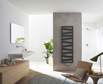 ZEHNDER KAZEANE dizajnový radiátor 1686/600, s vykurovacou tyčou, black matt RK-170-060/GD-0557 Obrázek - fotka