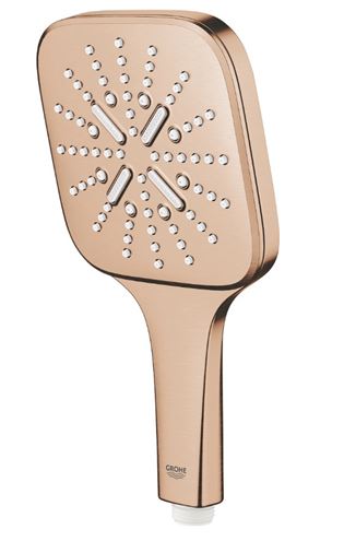 GROHE RAINSHOWER SMARTACTIVE 130 CUBE ručná sprcha 130x130 mm, 3 prúdy, Water Saving, kartáčovaný warm sunset 26582DL0 Obrázek - fotka