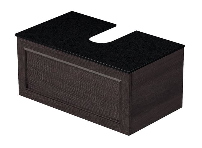 INTEDOOR CHICAGO skrinka pod umývadlo 79x50x36,2 cm, 1 zásuvka, čierna/tmavo hnedá PTCHIC1801Z212 Obrázek - Hlavní obrázek