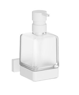 INDA LEA 1800 dávkovač tekutého mydla 250 ml, nástenný, sklo, matná biela