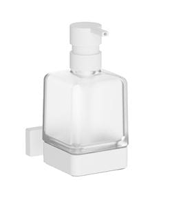 INDA LEA 1800 dávkovač tekutého mydla 250 ml, nástenný, sklo, matná biela