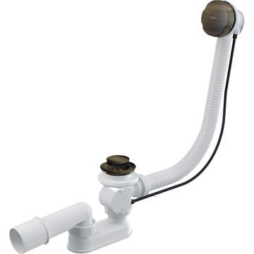 ALCA vaňový sifón 80 cm, bovden, bronz antic