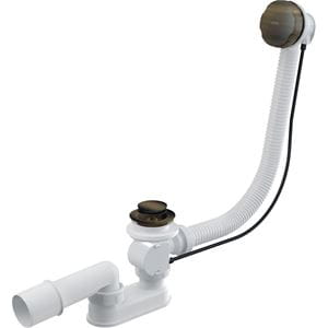 ALCA vaňový sifón 80 cm, bovden, bronz antic