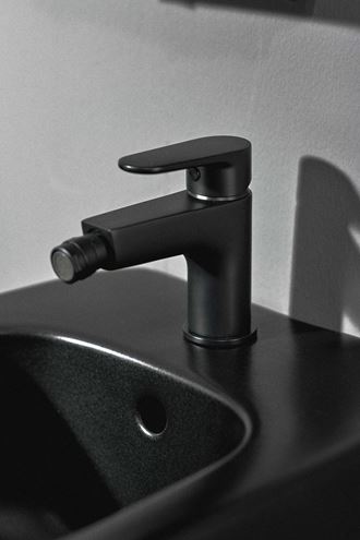 IDEAL STANDARD CERAFINE O bidetová stojanková batéria, s odtokovou súpravou, hodvábna čierna BC705XG Obrázek - fotka