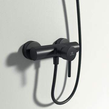 IDEAL STANDARD CERALINE sprchová nástenná batéria, hodvábna čierna BC200XG Obrázek - fotka
