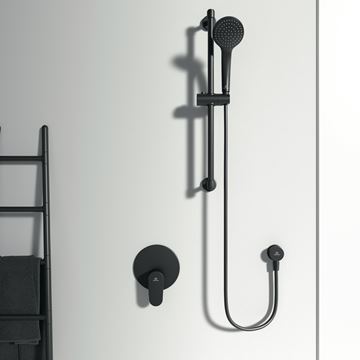 IDEAL STANDARD CERAFINE O sprchová podomíková batéria, s telesom, hodvábna čierna A7192XG Obrázek - fotka