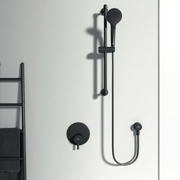 IDEAL STANDARD CERAFINE O sprchová podomíková batéria, s telesom, hodvábna čierna A6940XG Obrázek - fotka