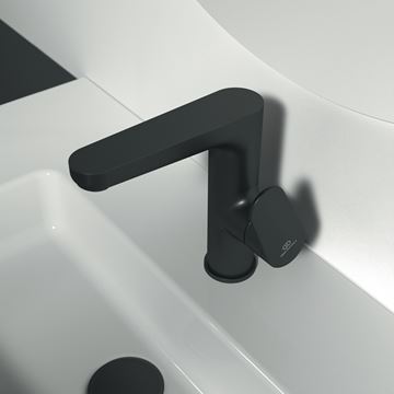 IDEAL STANDARD CERAFINE O umývadlová stojanková batéria, s odtokovou súpravou, hodvábna čierna BC703XG Obrázek - fotka