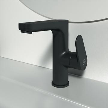 IDEAL STANDARD CERAFINE O umývadlová stojanková batéria, s odtokovou súpravou, hodvábna čierna BC703XG Obrázek - fotka