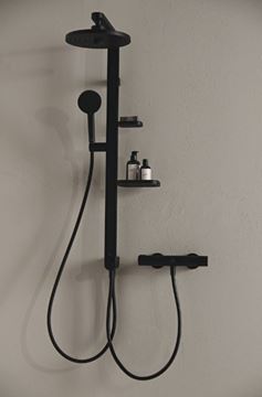 IDEAL STANDARD ALU+ horná sprcha pr. 260 mm, 2 prúdy, matná čierna BD581XG Obrázek - fotka