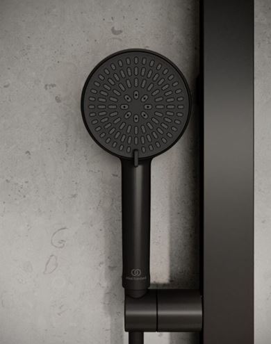 IDEAL STANDARD ALU+ ručná sprcha pr. 100 mm, 2 prúdy, matná čierna BD580XG Obrázek - fotka