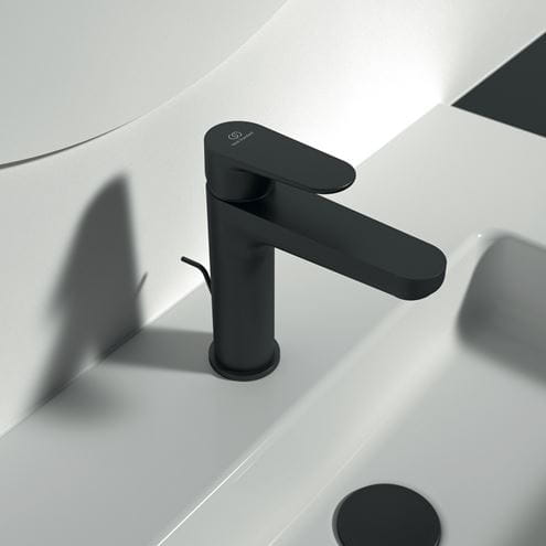 IDEAL STANDARD CERAFINE O umývadlová stojanková batéria, s odtokovou súpravou, hodvábna čierna BC699XG Obrázek - fotka