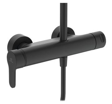 IDEAL STANDARD CERAFINE O sprchový set s batériou, horná sprcha, ručná sprcha, tyč, hadica, matná čierna BC750XG Obrázek - fotka