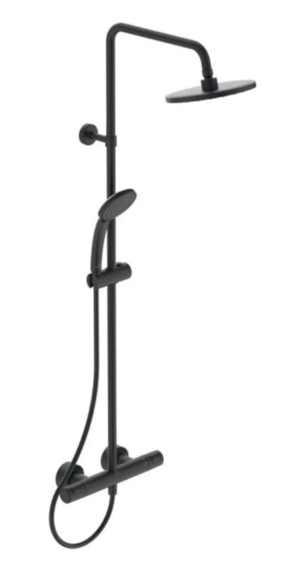IDEAL STANDARD CERATHERM sprchový set s termostatickou batériou, horná sprcha, ručná sprcha, tyč, hadica, matná čierna