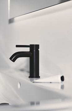 IDEAL STANDARD CERALINE umývadlová stojanková batéria, s odtokovou súpravou, hodvábna čierna BC822XG Obrázek - fotka