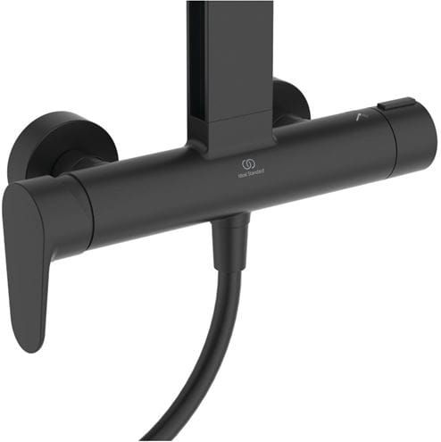 IDEAL STANDARD CERAFLOW ALU+ sprchový set s batériou, horná sprcha, ručná sprcha s 2 prúdmi, tyč, hadica, matná čierna BD584XG Obrázek - fotka