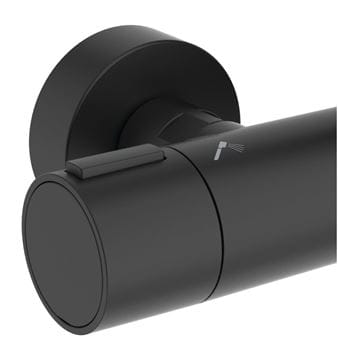 IDEAL STANDARD CERATHERM ALU+ sprchový set s termostatickou batériou, horná sprcha, ručná sprcha s 2 prúdmi, tyč, hadica, matná čierna BD583XG Obrázek - fotka