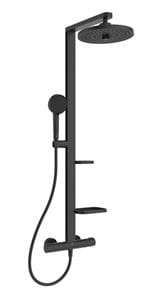 IDEAL STANDARD CERATHERM ALU+ sprchový set s termostatickou batériou, horná sprcha, ručná sprcha s 2 prúdmi, tyč, hadica, matná čierna