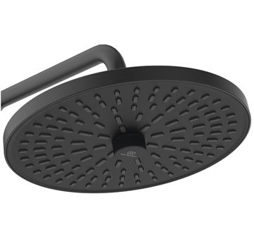 IDEAL STANDARD CERATHERM T25+ sprchový set s termostatickou batériou, horná sprcha, ručná sprcha s 2 prúdmi, tyč, hadica, matná čierna A7210XG Obrázek - fotka