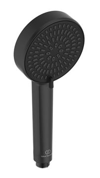 IDEAL STANDARD CERATHERM T25+ sprchový set s termostatickou batériou, horná sprcha, ručná sprcha s 2 prúdmi, tyč, hadica, matná čierna A7210XG Obrázek - fotka