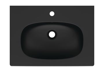 IDEAL STANDARD TESI umývadlo 62,5 cm, s otvorom pre batériu a prepadom, čierna T3510V3 Obrázek - fotka