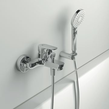 IDEAL STANDARD CERAFINE O vaňová nástenná batéria, s prepínačom, chróm BC500AA Obrázek - fotka