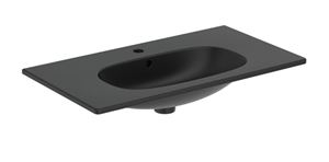IDEAL STANDARD TESI umývadlo 82,5 cm, s otvorom pre batériu a prepadom, čierna