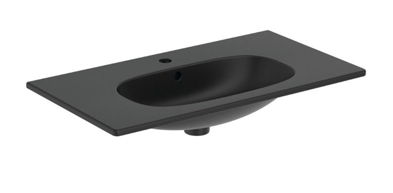 IDEAL STANDARD TESI umývadlo 82,5 cm, s otvorom pre batériu a prepadom, čierna T3509V3 Obrázek - Hlavní obrázek