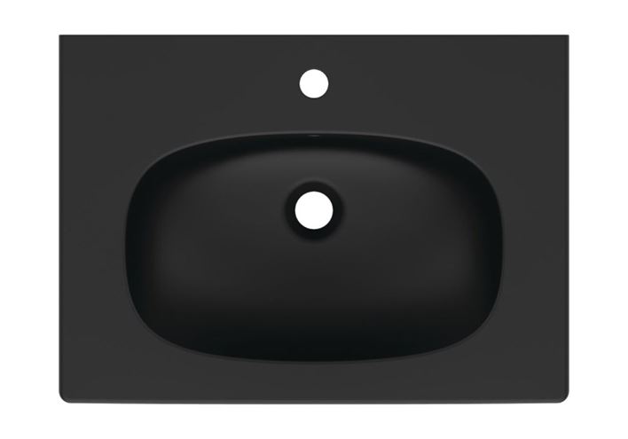 IDEAL STANDARD TESI umývadlo 82,5 cm, s otvorom pre batériu a prepadom, čierna T3509V3 Obrázek - fotka