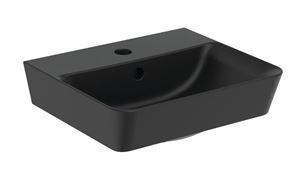 IDEAL STANDARD CONNECT AIR CUBE umývadlo 40 cm, s otvorom pre batériu a prepadom, čierna