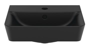 IDEAL STANDARD CONNECT AIR CUBE umývadlo 40 cm, s otvorom pre batériu a prepadom, čierna E0307V3 Obrázek - fotka